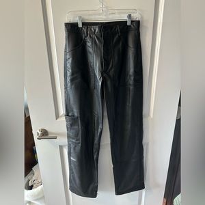 Zara black leather pants